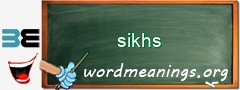 WordMeaning blackboard for sikhs